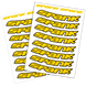 Набор наклеек на обода SPANK Decal kit, Yellow