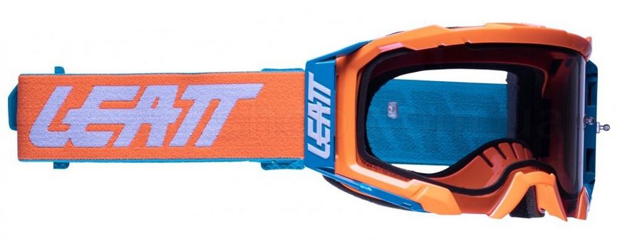 Маска LEATT Goggle Velocity 5.5 - Grey [Neon Orange], Colored Lens