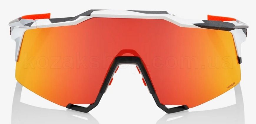Окуляри Ride 100% SPEEDCRAFT - Soft Tact Grey Camo - HiPER Red Multilayer Mirror Lens, Mirror Lens