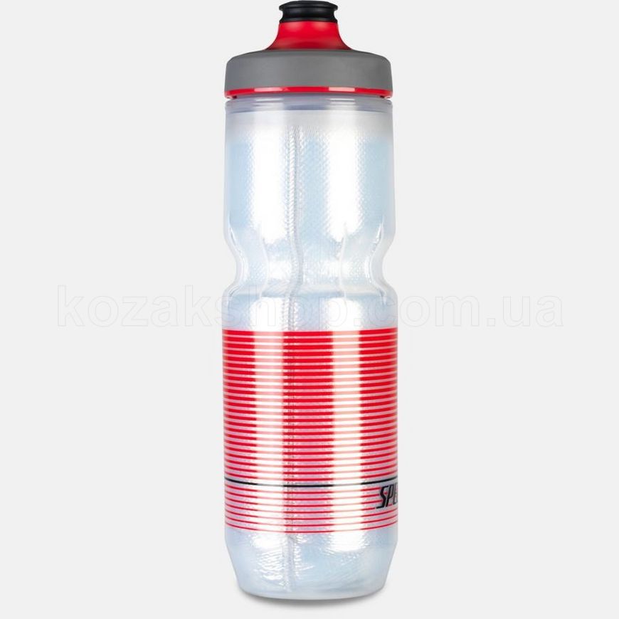 Фляга Specialized Purist Insulated Watergate Bottle [TRANS/BLK/RED STRAIGHT AWAY], 680 мл (44119-2324)