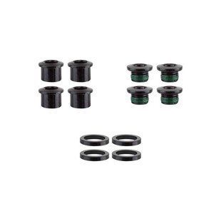 Бонки SRAM chainring bolt kit 4x1 M8.5x7 / M8.5x5 steel black / 2mm spacers qty 4