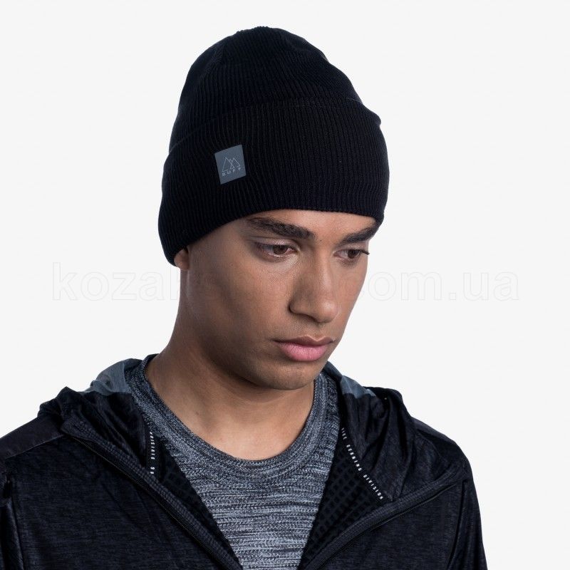 Шапка Buff Crossknit Hat Solid black