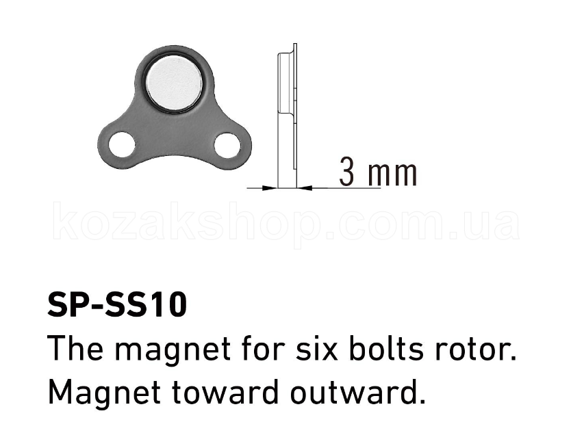 Магнит для датчика скорости TEKTRO SP-SS10 6 bolts