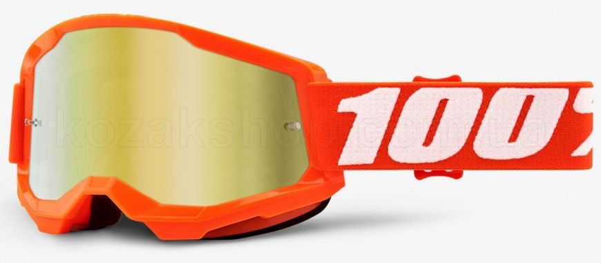 Маска 100% STRATA II Goggle Orange - Mirror Gold Lens, Mirror Lens