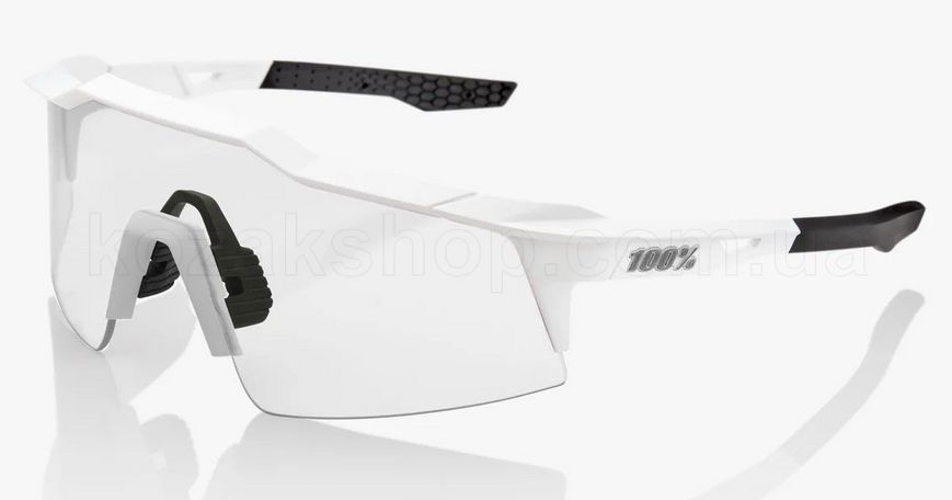 Очки Ride 100% SPEEDCRAFT SL - Matte White - HiPER Silver Mirror, Mirror Lens