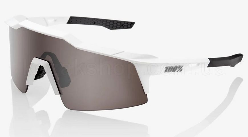 Очки Ride 100% SPEEDCRAFT SL - Matte White - HiPER Silver Mirror, Mirror Lens
