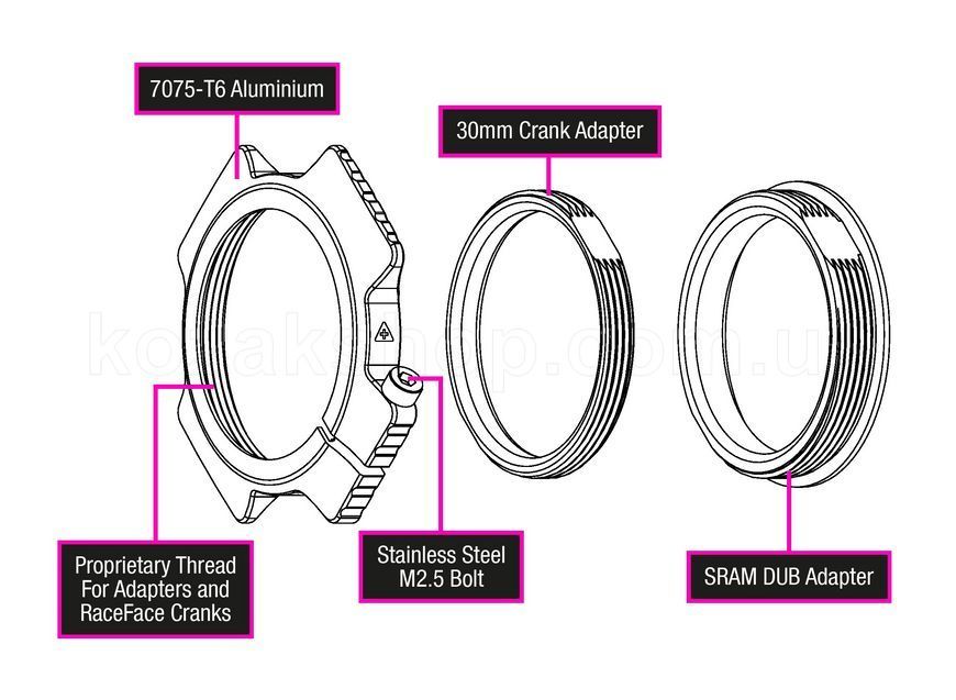 Кольцо для шатунов Muc-Off Crank Preload Ring [Black]