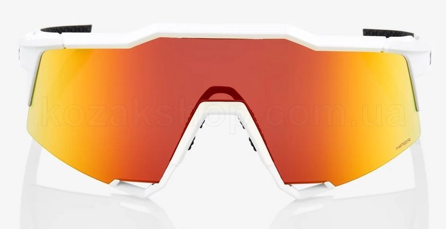 Окуляри Ride 100% SPEEDCRAFT - Soft Tact Off WHite - HiPER Red Multilayer Mirror, Mirror Lens