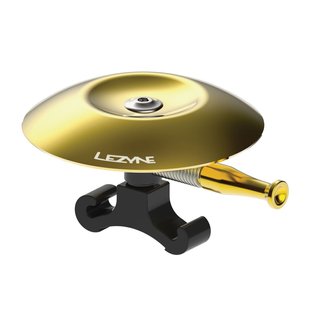 Дзвінок Lezyne CLASSIC SHALLOW BRASS BELL - чорно / золотий