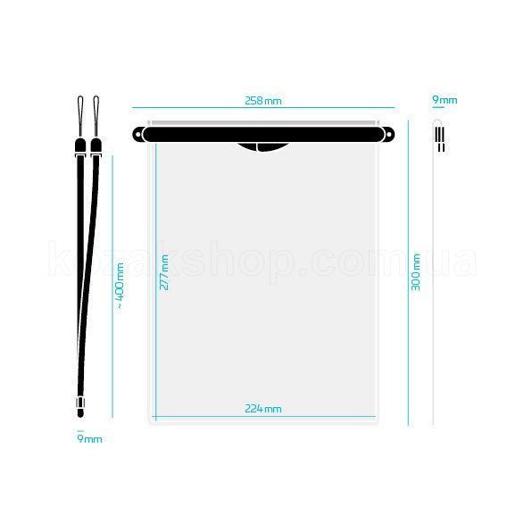 Гермочехол для смартфона FIDLOCK dry bag mega (XL - 224x277 мм) [transparent black]