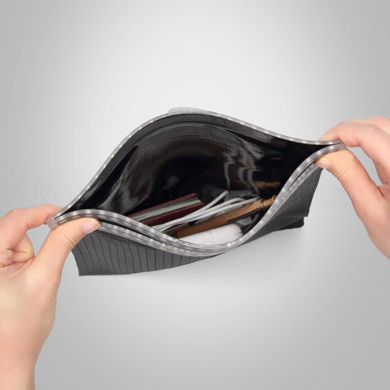 Гермочехол для смартфона FIDLOCK dry bag mega (XL - 224x277 мм) [transparent black]