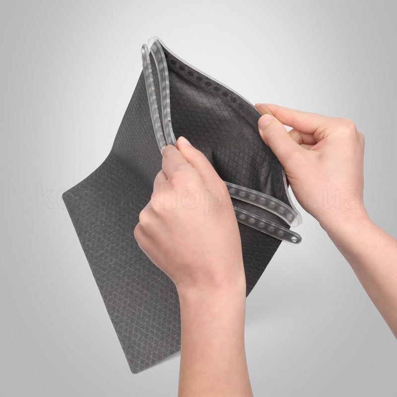 Гермочехол для смартфона FIDLOCK dry bag mega (XL - 224x277 мм) [transparent black]