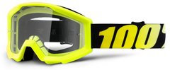 Маска 100% STRATA Goggle Neon Yellow - Clear Lens