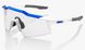 Велосипедні окуляри Ride 100% SpeedCraft SL - Matte White - HiPER Blue Multilayer Mirror, Mirror Lens