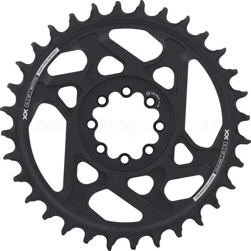 Зірка SRAM T-Type 32T Direct Mount 3mm Offset Eagle (including 8 bolts) Black - XXSL D1