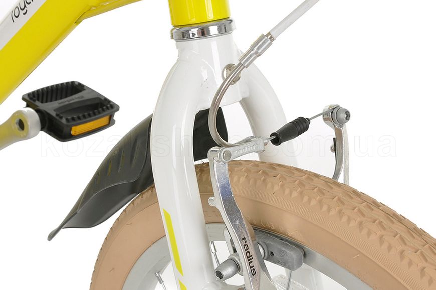 Дитячий велосипед RoyalBaby MARS ALLOY 18", OFFICIAL UA, біло-жовтий