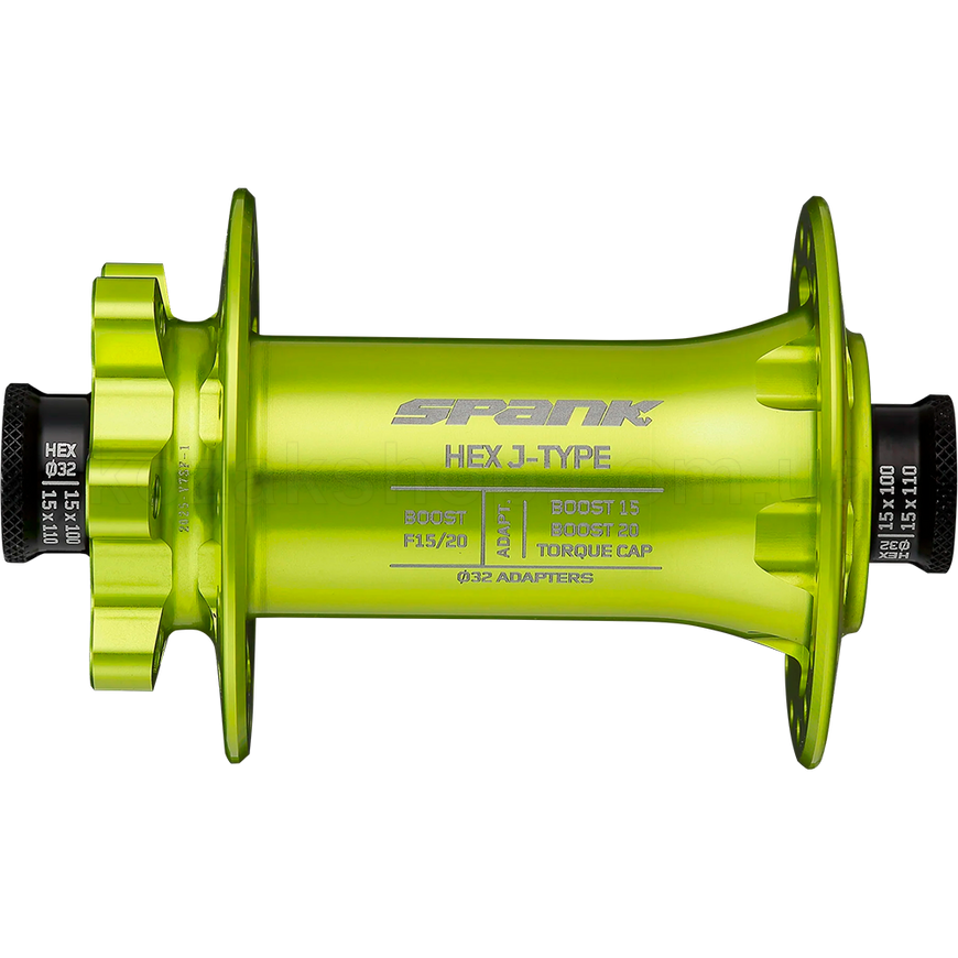 Передня втулка SPANK HEX J-Type Boost F15/20, Green