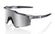 Велосипедные очки Ride 100% Speedcraft - Polished Translucent Crystal Grey - HiPER Silver Mirror Len, Mirror Lens