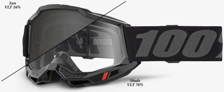 Маска Ride 100% ACCURI 2 OTG/UTV/ATV DESERT Goggle Black - Photochromic Lens, Photochromic Lens