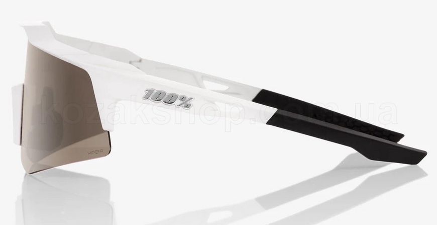 Очки Ride 100% SPEEDCRAFT XS - Matte White - HiPER Silver Mirror Lens, Mirror Lens