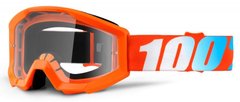 Маска 100% STRATA Goggle Orange - Clear Lens