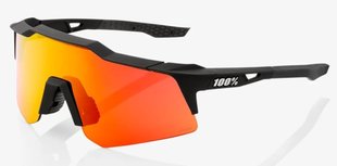 Очки Ride 100% SPEEDCRAFT XS - Soft Tact Black - HiPER Red Multilayer Mirror Lens, Mirror Lens