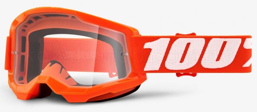Детская маска 100% STRATA II Youth Goggle Orange - Clear Lens, Clear Lens