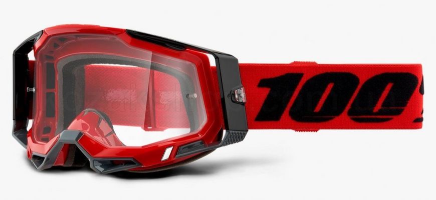 Маска 100% RACECRAFT 2 Goggle Red - Clear Lens, Clear Lens
